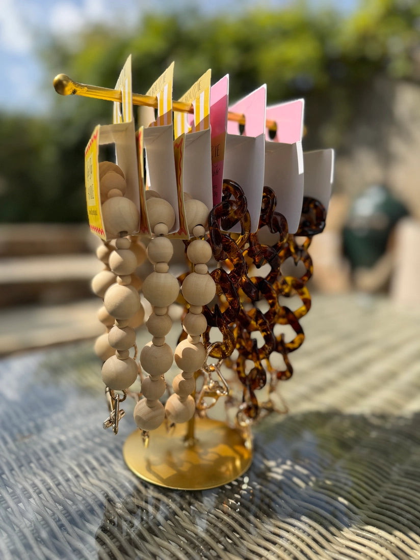 Eco Bag Interchangeable Handle Wooden Bead