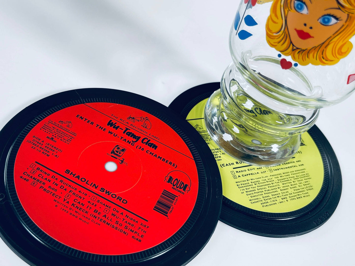 Wu Tang Clan record label coasters. Popsters