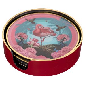 Flamingo-go Circular Coasters