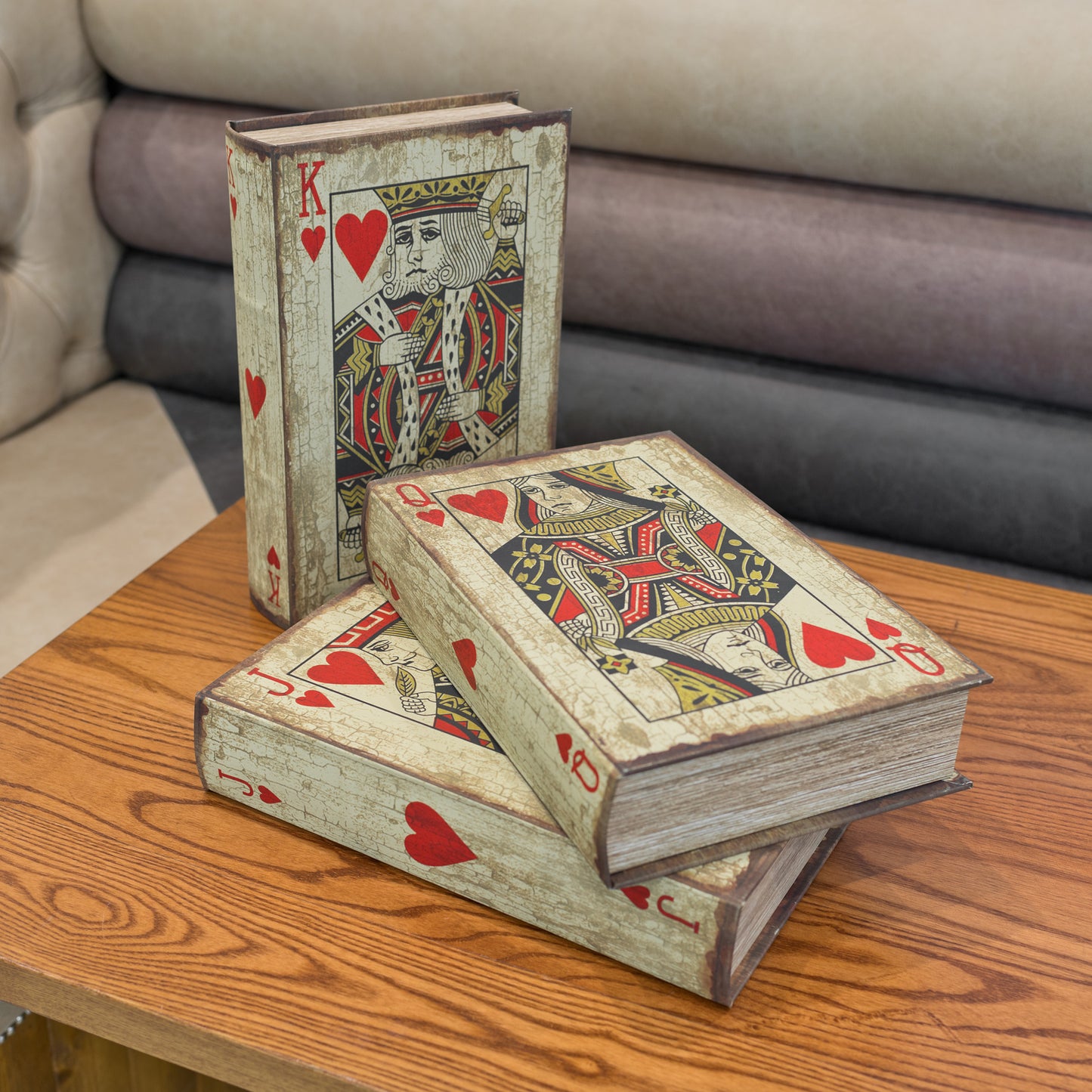 Playing Card Queen of Hearts Storage Book Box