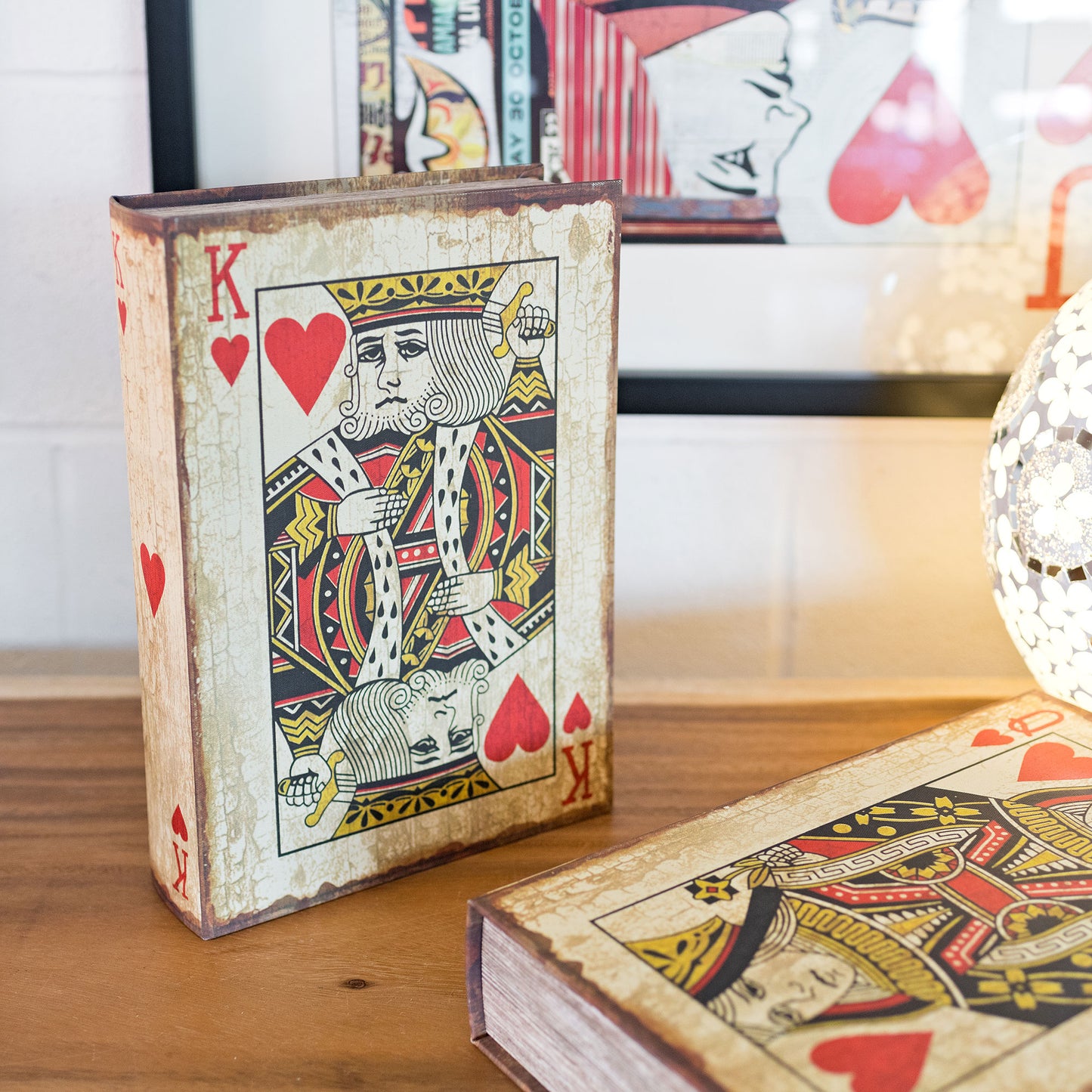 Playing Card King of Hearts Storage Book Box