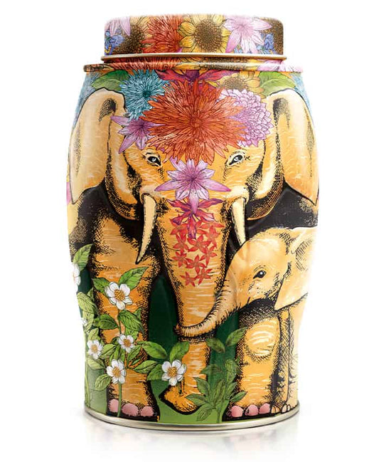 "Reap What You Sow"Elephant Tea Caddy