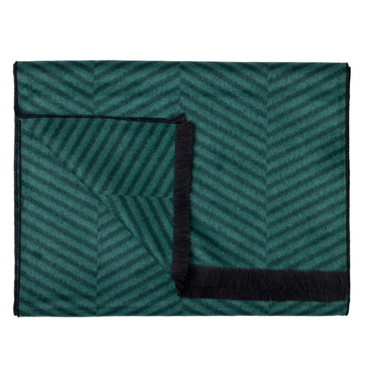 Green Herringbone Bamboo Scarf