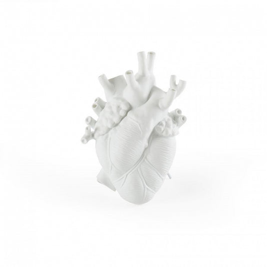 Love in Bloom White Porcelain Heart (small)