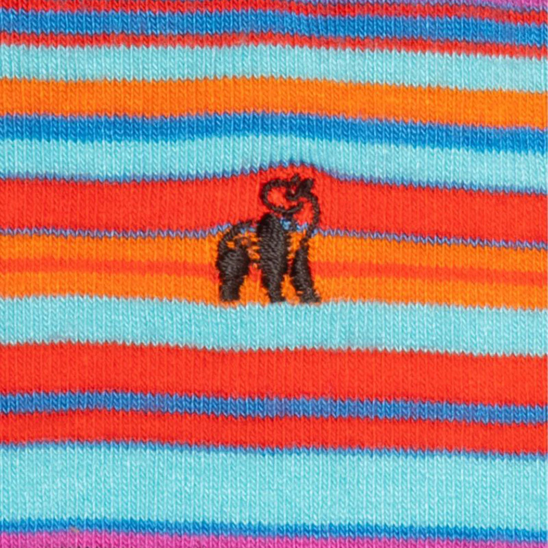 Narrow Multi-coloured  Striped Swole Panda Bamboo Socks  7-11 UK