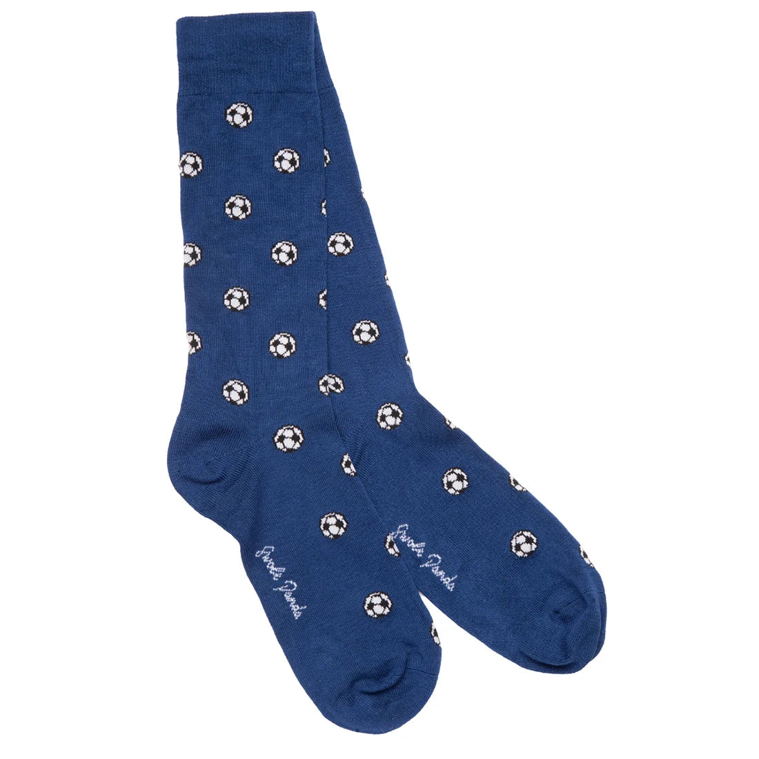 Blue Football Bamboo Socks 7-11 UK