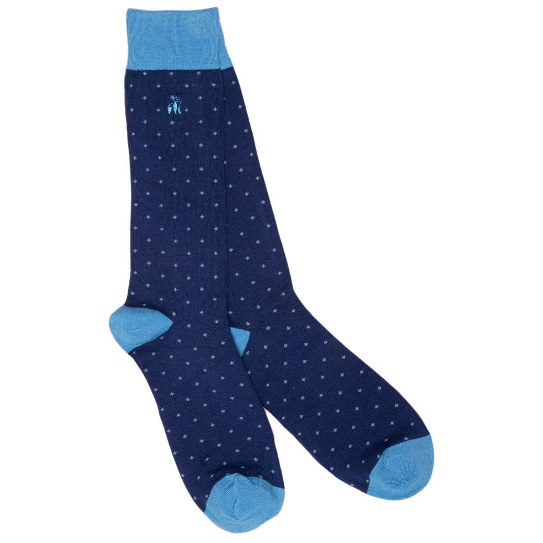 Spotted Sky Blue Bamboo Socks 7-11